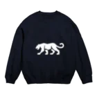 chan-takehaniの影のパンサー（白） Crew Neck Sweatshirt