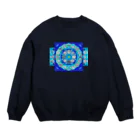 DOTEKKOのT-29 弁慶草曼荼羅　-青- Crew Neck Sweatshirt