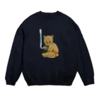 mitsüのsmoking bear Crew Neck Sweatshirt