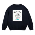 kokonatu-boxのぼちぼちねこさん、モノクロ編 Crew Neck Sweatshirt