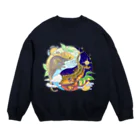 檸檬飴のクレステッドゲッコーの陰陽魚 Crew Neck Sweatshirt