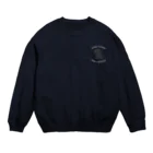 komorinのskater dog navy Crew Neck Sweatshirt