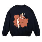 ヤングコーン市場の赤いドレスの君 Crew Neck Sweatshirt