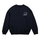 KUDOの朝はパン派 (ホワイト印刷） Crew Neck Sweatshirt