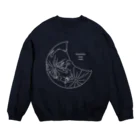 ShikakuSankakuのおつきさまもぐもぐ　白線 Crew Neck Sweatshirt