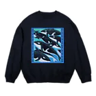 pink_rapper_kunのシャチ Crew Neck Sweatshirt