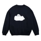 まんぷく堂の逃げるおばけ Crew Neck Sweatshirt