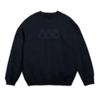 mikomikio_szrの白ラインのおもちうさ Crew Neck Sweatshirt