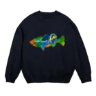 tetrapod'sのテトラポッヅロゴ(ブラックバス) Crew Neck Sweatshirt