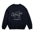 サメ わりとおもいのビールとエビフライとサメ 白線Ver. Crew Neck Sweatshirt