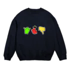 旻天堂(旧 ゆうれい星)のフィンガーサイン（両面） Crew Neck Sweatshirt