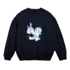 ムタリの倉庫の青い！着ぐるみのミナイデちゃん Crew Neck Sweatshirt