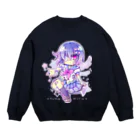 月蝕ざっか店＠SUZURIの<dolls>ユメミル （For Backprint） Crew Neck Sweatshirt