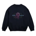 OmamePugの宇宙に漂うパグ Crew Neck Sweatshirt