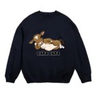 PoccaBocca–すかまるのおみせ–のダラダラする牛 Crew Neck Sweatshirt