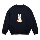 ぽんsの餅うさ Crew Neck Sweatshirt