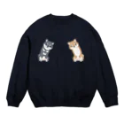 真希ナルセ（マキナル）のI LOVE MY DOG（赤柴・黒柴） Crew Neck Sweatshirt