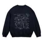 DISTANT_GALAXYのUFO記録風スケッチ Crew Neck Sweatshirt