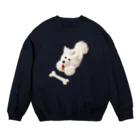 おまけ星の待てするクリーム犬 Crew Neck Sweatshirt