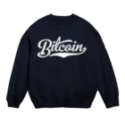 TROPiCALViBESのbitcoin #1 white font Crew Neck Sweatshirt