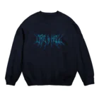 Parallel Imaginary Gift ShopのLife is Hell（Blue） Crew Neck Sweatshirt