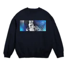 羊毛けだまkanaのユキヒョウもっふもふ Crew Neck Sweatshirt