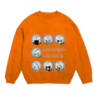 SU-KUのにゃんこと一緒に(文房具Ver.) Crew Neck Sweatshirt