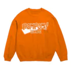 mf@PomPomBlogのPom Pom Blog Logo 2nd（white） Crew Neck Sweatshirt