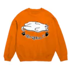 LalaHangeulの猫が寝転んだ Crew Neck Sweatshirt