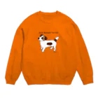 虹色PLUSのかわいいジャックラッセルテリア犬 Crew Neck Sweatshirt