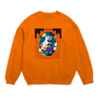 吉田美穂子/イラストレーターのHappy Halloweenロングスリーブ Crew Neck Sweatshirt