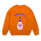 NIKORASU GOのユーモアデザイン「ぺこぺこ」 Crew Neck Sweatshirt