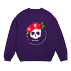 yuki-tsubakiのBetty skull 花盛り Crew Neck Sweatshirt