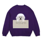 hummingbirdのビションフリーゼ　bichon frise  Crew Neck Sweatshirt