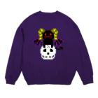 ナチュラルサトシのめへの悪魔と髑髏 Crew Neck Sweatshirt