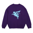 Nursery Rhymes  【アンティークデザインショップ】のペガサスに乗るベレロフォン（イギリス空挺部隊） Crew Neck Sweatshirt