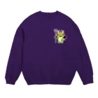 🐸かえるさんと仲間たち🐸のハロウィン　コウモリママ  Crew Neck Sweatshirt