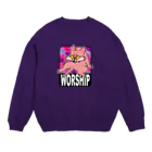 ORI DASHIYO garageの猫を拝みましょう Crew Neck Sweatshirt