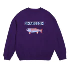 NIKORASU GOの北海道ダジャレデザイン「シャケボー」（Tシャツ・パーカー・グッズ・ETC） Crew Neck Sweatshirt