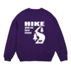 too muchの人間用のHIKE白 Crew Neck Sweatshirt