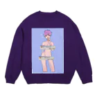 もちゅ／mochu🐰🍼のcigarette girl sweat 2 Crew Neck Sweatshirt