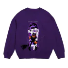 loveclonesのALICE THE END アリスドール 柩型 紫 Crew Neck Sweatshirt