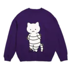 PygmyCat　suzuri店のボンレスニャン（カラー） Crew Neck Sweatshirt