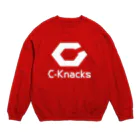 C-KnacksのC-Knacks Logo / White Crew Neck Sweatshirt
