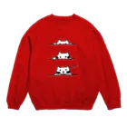 ゴータ・ワイの猫ちゃんびっくり Crew Neck Sweatshirt