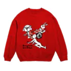 サゲスミン王子描きLOKIの‪人力車でマネキンから逃げる‬ Crew Neck Sweatshirt