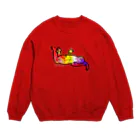  むきむき   地球生活のねんねちゅんちゅん Crew Neck Sweatshirt