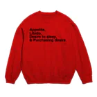 竹下キノの店の人類の四大欲求 Crew Neck Sweatshirt