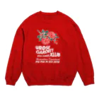 Samurai Gardenサムライガーデンのローズガーデンクラブ濃色BODY Crew Neck Sweatshirt