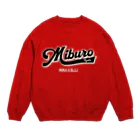 No.326のベースボールロゴ 黒 Crew Neck Sweatshirt